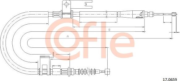 Cofle 17.0659 - Трос, гальмівна система autozip.com.ua