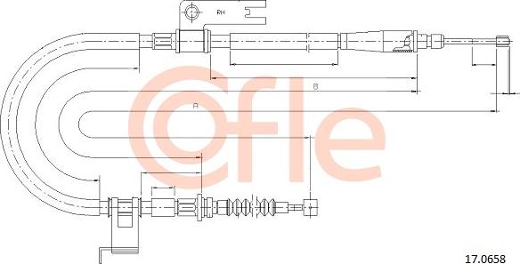 Cofle 17.0658 - Трос, гальмівна система autozip.com.ua