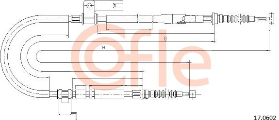 Cofle 17.0602 - Трос, гальмівна система autozip.com.ua