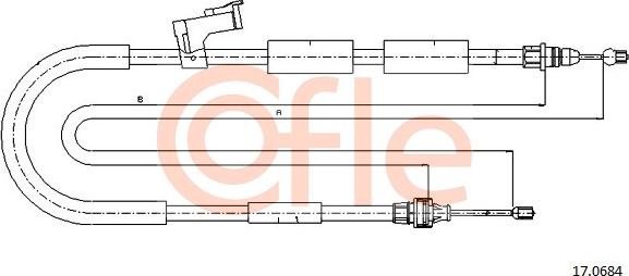 Cofle 17.0684 - Трос, гальмівна система autozip.com.ua