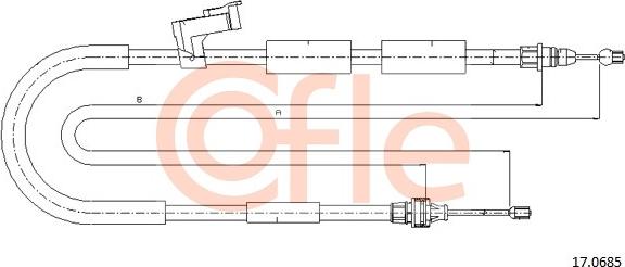 Cofle 17.0685 - Трос, гальмівна система autozip.com.ua