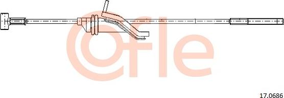Cofle 17.0686 - Трос, гальмівна система autozip.com.ua