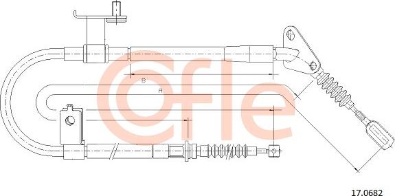 Cofle 17.0682 - Трос, гальмівна система autozip.com.ua