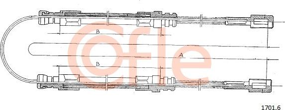 Cofle 1701.6 - Трос, гальмівна система autozip.com.ua