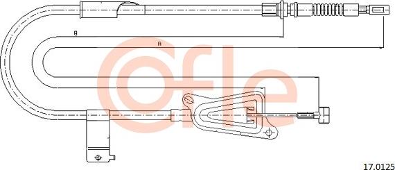 Cofle 17.0125 - Трос, гальмівна система autozip.com.ua