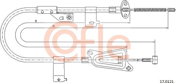 Cofle 17.0121 - Трос, гальмівна система autozip.com.ua