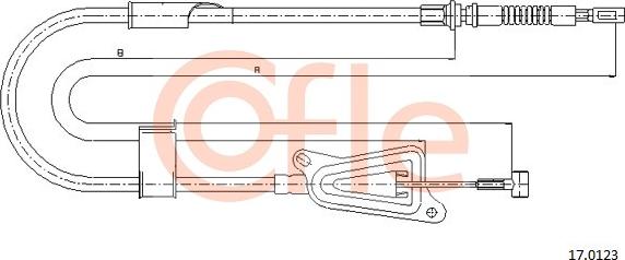 Cofle 17.0123 - Трос, гальмівна система autozip.com.ua