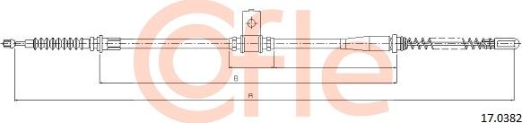 Cofle 17.0382 - Трос, гальмівна система autozip.com.ua