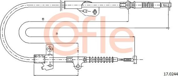 Cofle 17.0244 - Трос, гальмівна система autozip.com.ua