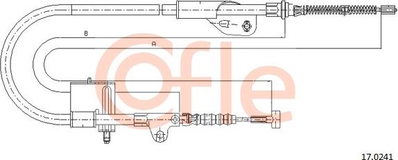 Cofle 17.0241 - Трос, гальмівна система autozip.com.ua