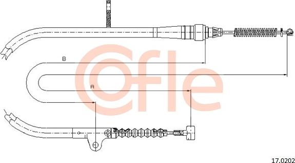 Cofle 17.0202 - Трос, гальмівна система autozip.com.ua