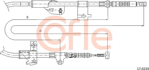 Cofle 17.0235 - Трос, гальмівна система autozip.com.ua