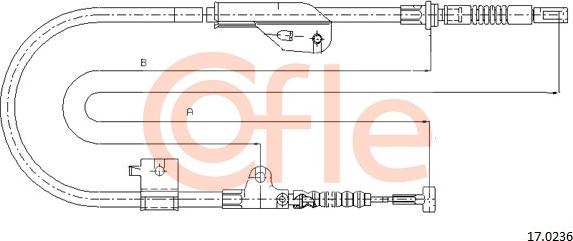 Cofle 17.0236 - Трос, гальмівна система autozip.com.ua