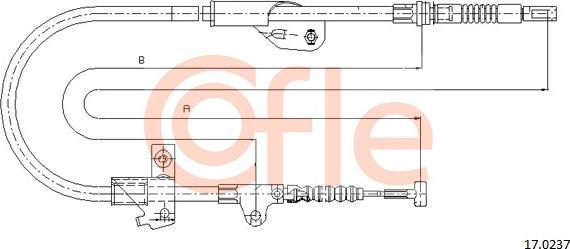 Cofle 17.0237 - Трос, гальмівна система autozip.com.ua