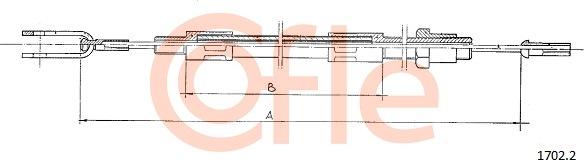 Cofle 1702.2 - Трос, управління зчепленням autozip.com.ua