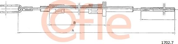 Cofle 1702.7 - Трос, управління зчепленням autozip.com.ua