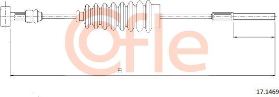 Cofle 17.1469 - Трос, гальмівна система autozip.com.ua