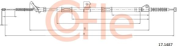 Cofle 17.1487 - Трос, гальмівна система autozip.com.ua