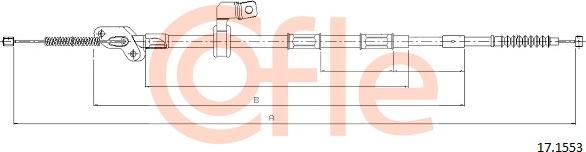 Cofle 17.1553 - Трос, гальмівна система autozip.com.ua