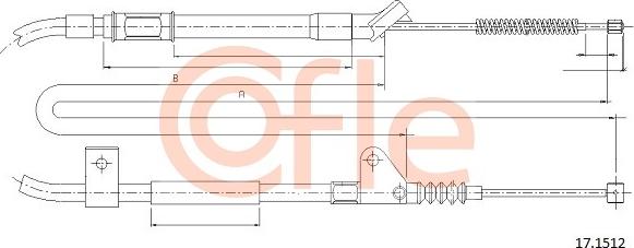 Cofle 17.1512 - Трос, гальмівна система autozip.com.ua