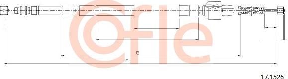 Cofle 17.1526 - Трос, гальмівна система autozip.com.ua