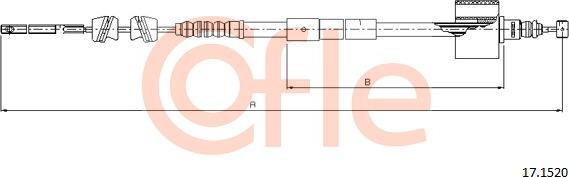 Cofle 17.1520 - Трос, гальмівна система autozip.com.ua