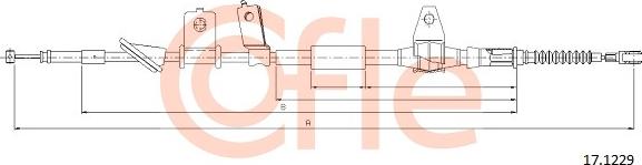 Cofle 17.1229 - Трос, гальмівна система autozip.com.ua