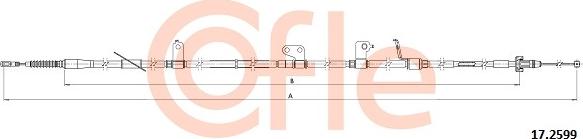 Cofle 17.2599 - Трос, гальмівна система autozip.com.ua