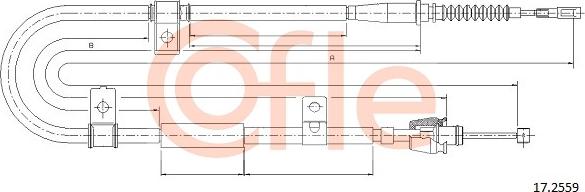 Cofle 17.2559 - Трос, гальмівна система autozip.com.ua