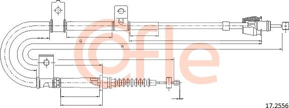 Cofle 92.17.2556 - Трос, гальмівна система autozip.com.ua