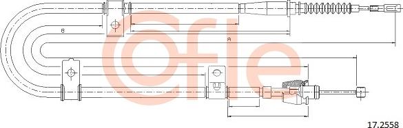 Cofle 92.17.2558 - Трос, гальмівна система autozip.com.ua