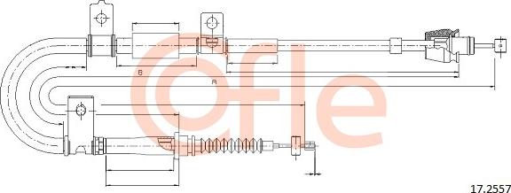 Cofle 17.2557 - Трос, гальмівна система autozip.com.ua