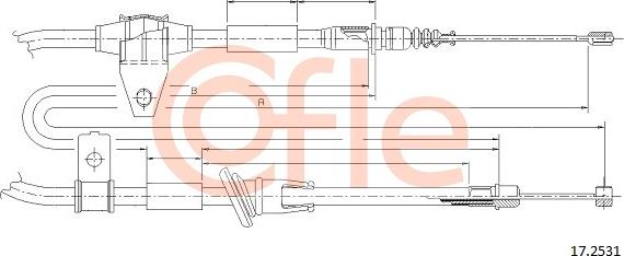 Cofle 17.2531 - Трос, гальмівна система autozip.com.ua