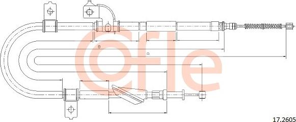 Cofle 17.2605 - Трос, гальмівна система autozip.com.ua