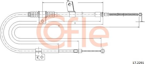 Cofle 17.2291 - Трос, гальмівна система autozip.com.ua