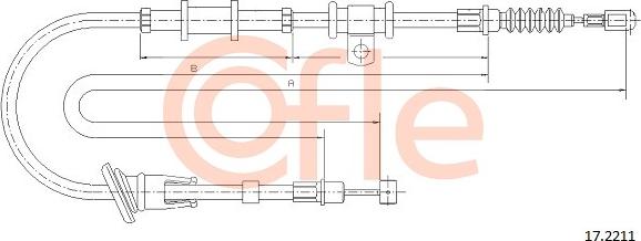 Cofle 17.2211 - Трос, гальмівна система autozip.com.ua