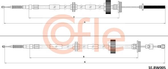 Cofle 1E.BW005 - Трос, гальмівна система autozip.com.ua