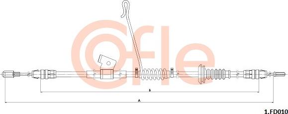 Cofle 1.FD010 - Трос, гальмівна система autozip.com.ua