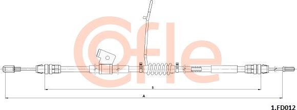 Cofle 1.FD012 - Трос, гальмівна система autozip.com.ua