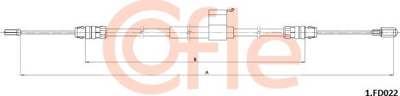 Cofle 1.FD022 - Трос, гальмівна система autozip.com.ua