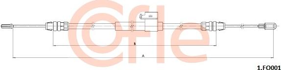 Cofle 1.FO001 - Трос, гальмівна система autozip.com.ua