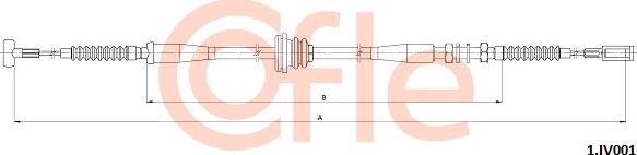 Cofle 1.IV001 - Трос, гальмівна система autozip.com.ua