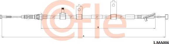 Cofle 1.MA006 - Трос, гальмівна система autozip.com.ua