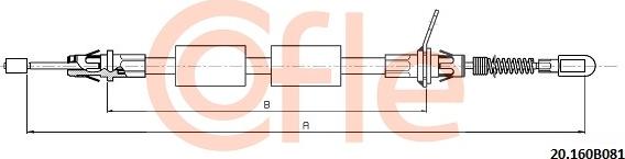 Cofle 20.160B081 - Трос, гальмівна система autozip.com.ua