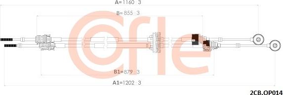 Cofle 92.2CB.OP014 - Трос, ступінчаста коробка передач autozip.com.ua