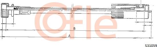 Cofle S31059 - Тросик спідометра autozip.com.ua