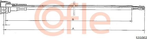 Cofle S31002 - Тросик спідометра autozip.com.ua