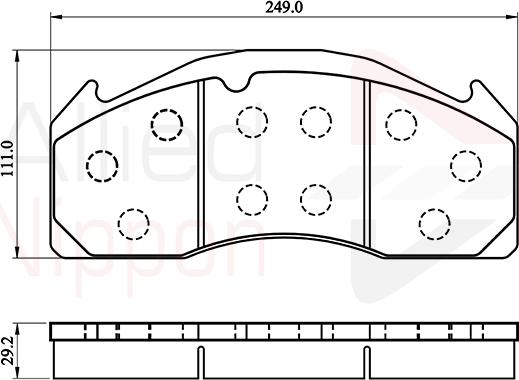 ALLIED NIPPON ACV055HD - Гальмівні колодки, дискові гальма autozip.com.ua