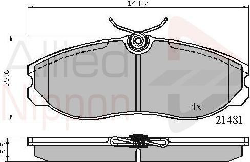 Comline ADB0447 - Гальмівні колодки, дискові гальма autozip.com.ua