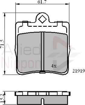 Comline ADB0454 - Гальмівні колодки, дискові гальма autozip.com.ua